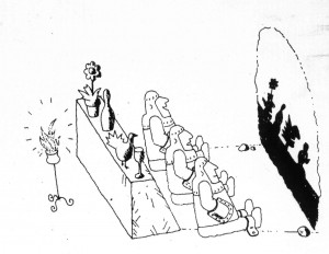 Gnostic Centre cartoon of Plato's Cave